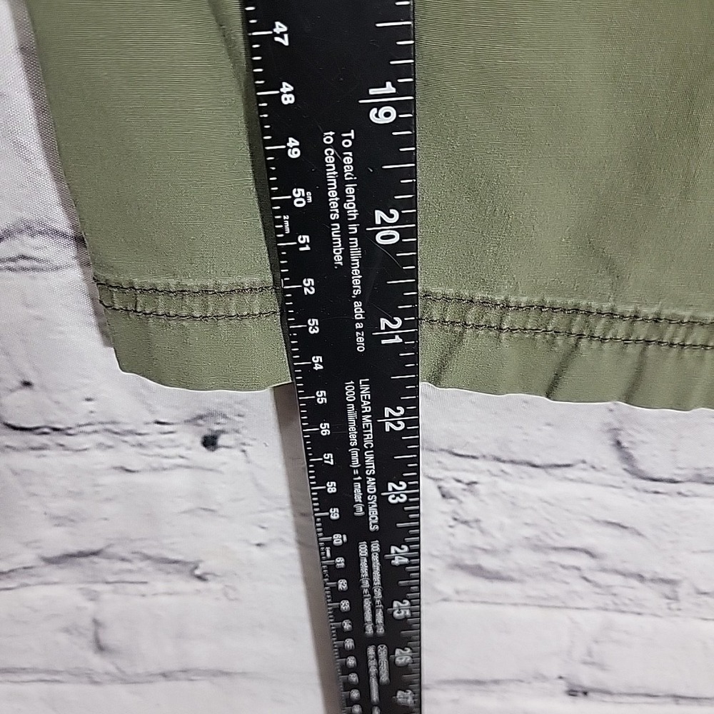Lane Bryant Capri Pants Womens 18 Olive Army Green Drawstring Garden Casual - Picture 7 of 9